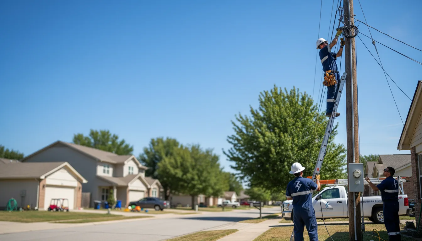 Residential electrician providing installation services in Owensville, OH